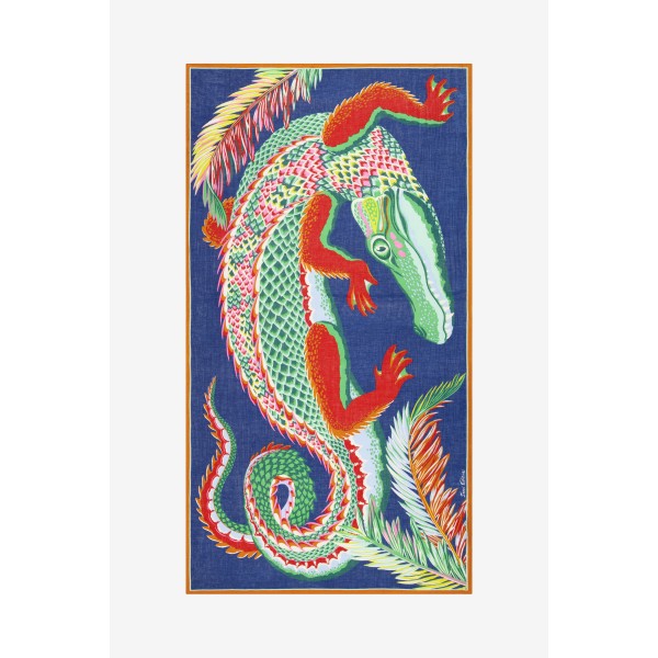 Inoui Editions medvilnės skara CROCO DUCK BLUE